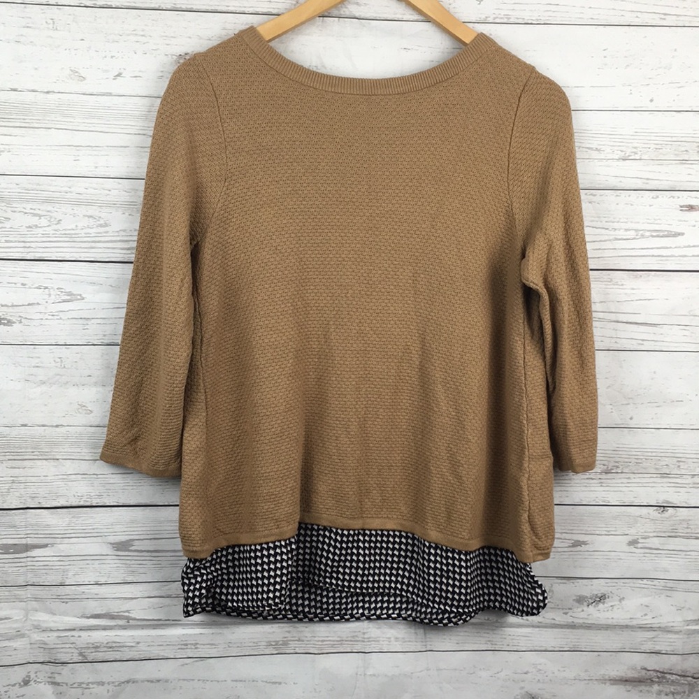 The Limited Fly-Away Sweater with Accent Fabric